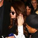 Selena Gomez Greets Fans At LAX