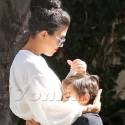 Kourtney Kardashian Gets A Hug From Mason