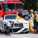 Kris Jenner Crashes Her White Rolls Royce In Calabasas