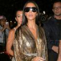 Kim And Kourtney Flaunt Their Skin In Metallic Looks During Paris Fashion Week