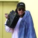 Kourtney Kardashian Gets Her Vote On In Calabasas