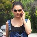 Mila Kunis Kicks Back In Overalls