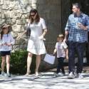 Ben And Jen Put On A United Front To Take Their Kids To Church