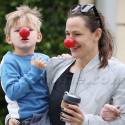 Jennifer Garner Shows Her Support For Red Nose Day With Son Samuel
