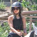 Vanessa Hudgens Went To Town, Riding On A Pony