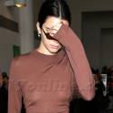 Kendall Jenner Flashes Her Nipples In A Tight Brown Outfit