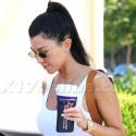 Kourtney Kardashian Sports Silk Palazzo Pants For A Trip To Target