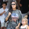Kourtney Kardashian Takes The Kids For Ice Cream In 100-Degree Weather