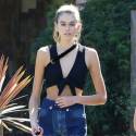 Kaia Gerber Wears Funky Denim On A Sushi Run