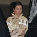 Kourtney Kardashian Wears A Hideous Tan Tracksuit To Church