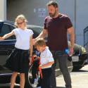 Ben Affleck Looks After His Brood While Jen Garner Is Away