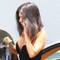 Kourtney Kardashian Shows Some Cleavage At The Studio