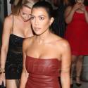 Kourtney Kardashian Sexes It Up In A Red Leather Dress