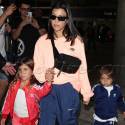 Kourtney Kardashian And Her Children Arrive Back In LA After Yachting Around Italy