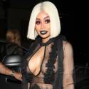 Blac Chyna Wears A Skimpy Black Dress With Nipple Covers