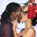Cardi B Kisses Husband Offset On The AMA Red Carpet