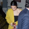 Kendall Jenner Wears A Mustard Sweater For Dinner In Hollywood