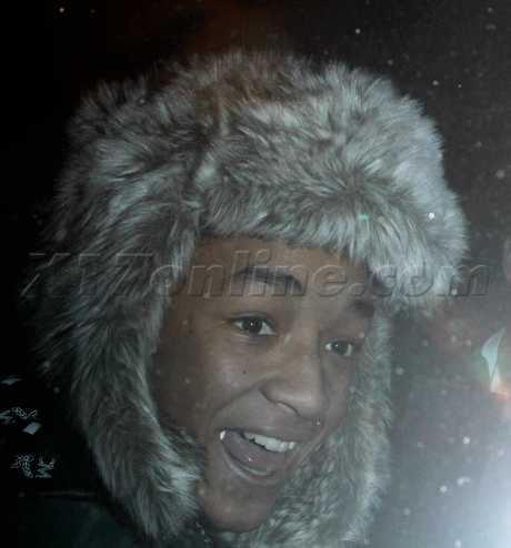 Willow, Jaden Smith mall fans blonde-white wig fur hat