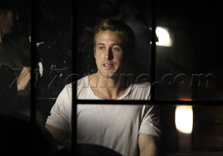 Eva Mendes ryan gosling filming purse horse