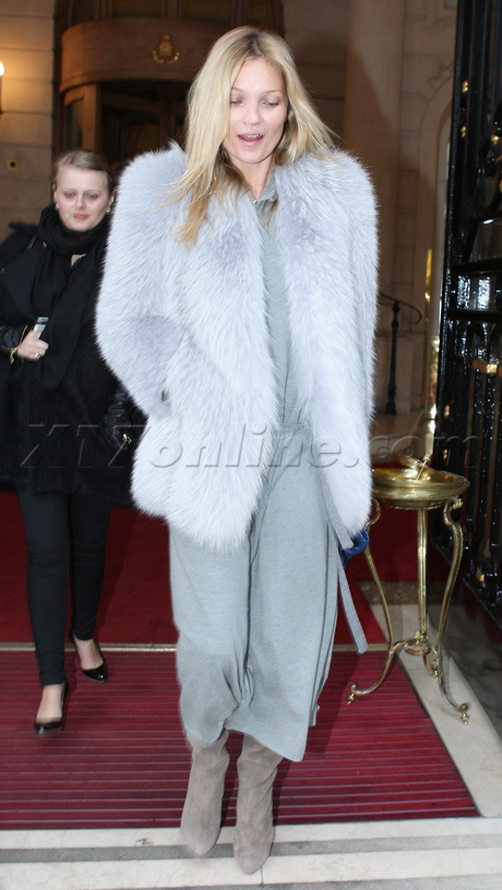 Kate Mossboots ritz paris fur 