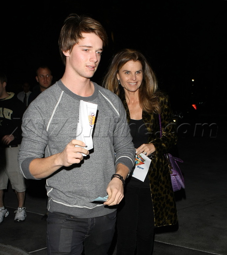 Maria Shriver  Patrick Schwarzenegger lakers staples center 