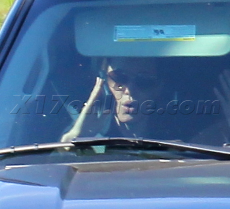 Angelina Jolie Beverly Hills traffic phone