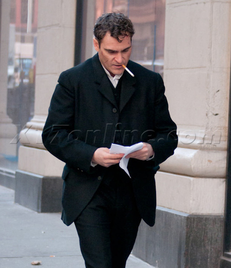 Joaquin Phoenix nyc The Untitled James Gray Project cigarette smoking jacket