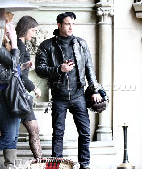 Justin Theroux Jennifer Aniston The Chateau Marmont leather hat 