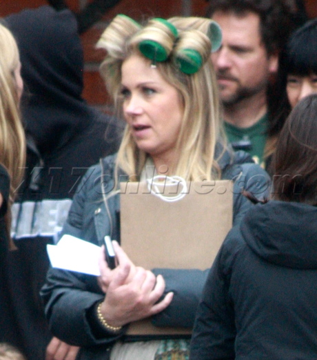 Christina Applegate Up All Night Curlers Hollywood