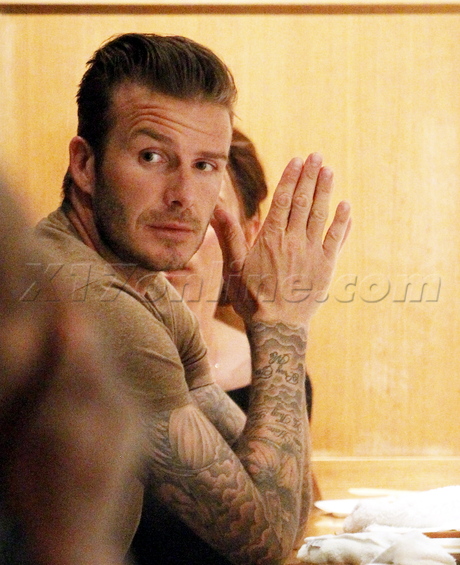 Matsuhisa  tattoo soccer david beckham dinner 