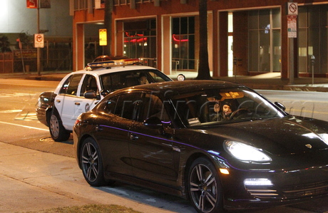 Lindsay Lohan porsche sunset blvd police cops 