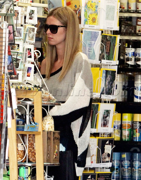 Nicky Hilton  boots heels leather sweater shopping sunglasses 