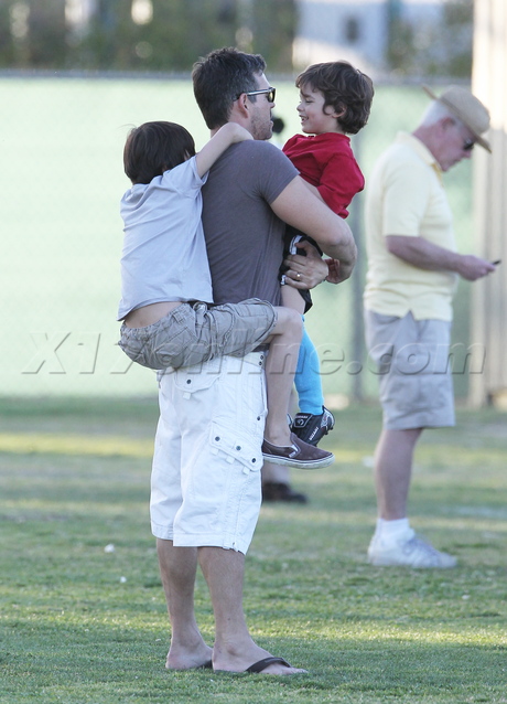 LeAnn Rimes Eddie Cibrian shorts soccer sunglasses kids Brandi Glanville  