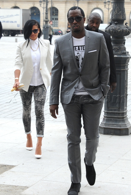 Sean P. Diddy Combs sunglasses suit shopping paris 