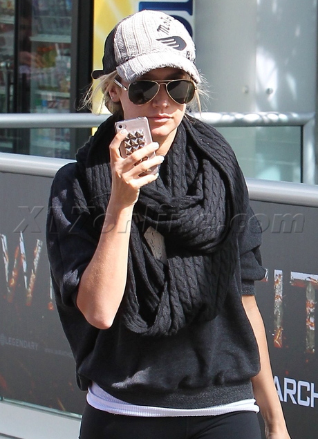 sunglasses boots Ashley Tisdale hat  scarf 