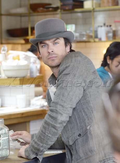 hat Ian Somerhalder Gjelina coffee venice the vampire diaries 