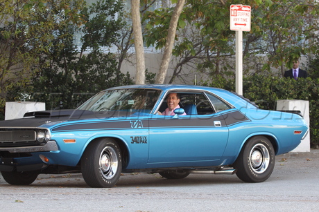 Jerry Seinfeld santa monica dodge challenger muscle car classic comedian Dodge Challenger T/A 