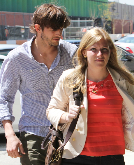 Ashton Kutcher shorts two and a half men flip flops warner brothers