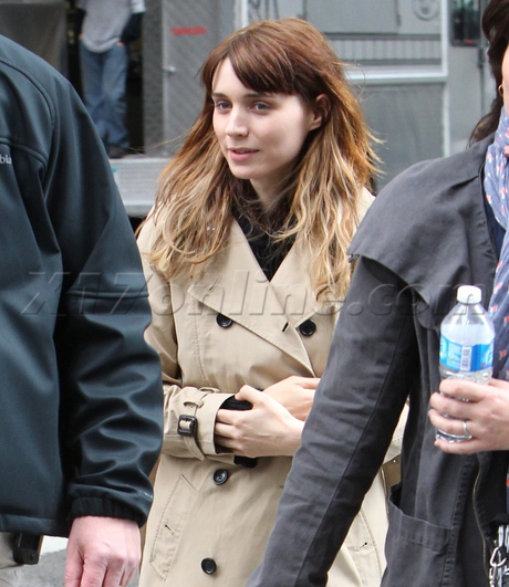 Rooney Mara film set jacket the bitter pill sunglasses 