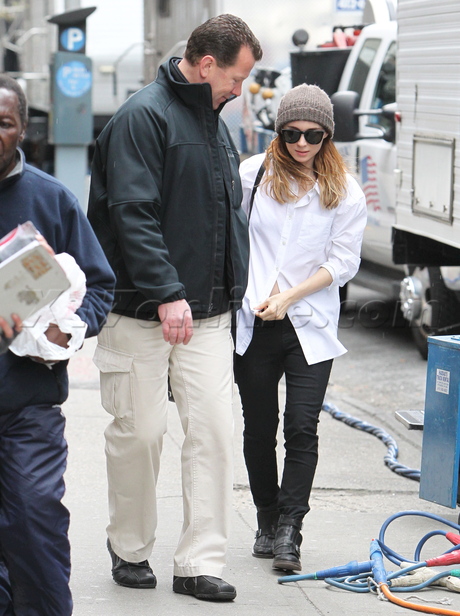 Rooney Mara film set jacket the bitter pill sunglasses 
