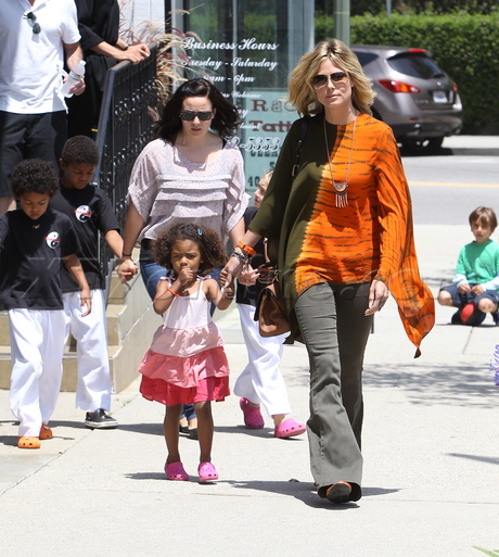 Heidi Klum kids karate Brentwood 