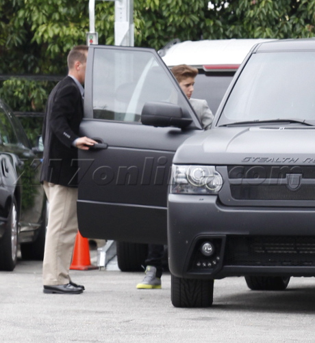 Justin Bieber car shots hat studio phone