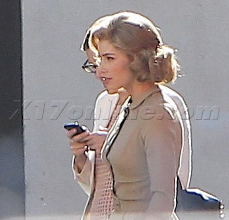 Jessica Biel James D'Arcy hitchcock set costume