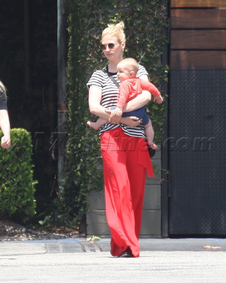 January Jones Xander son red blonde 