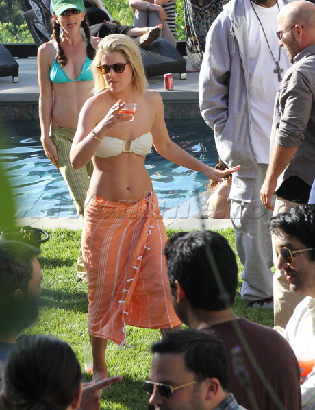 sunglasses Ali Larter bikini smoking drinking