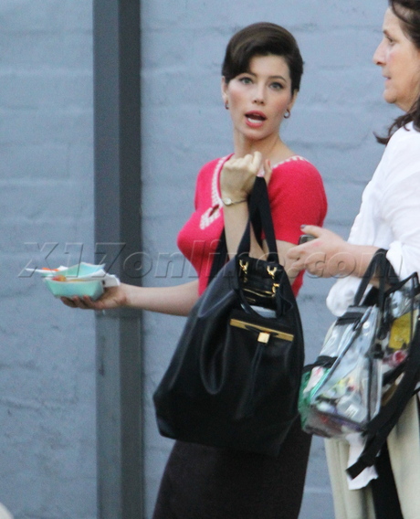 filming hitchcock costume Jessica Biel vera miles