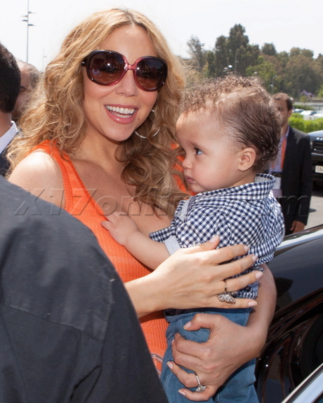 Mariah Carey sunglasses dress nick cannon moroccan monroe twins singer diva roses 