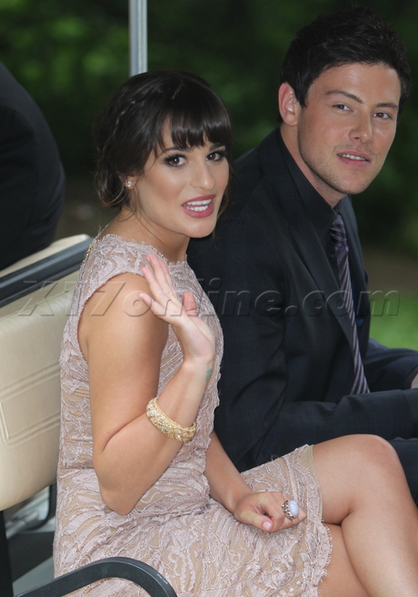 dress heels thin Cory Monteith Lea Michele glee golf cart 
