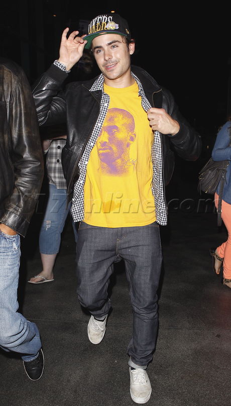 Zac Efron hat lakers jeans