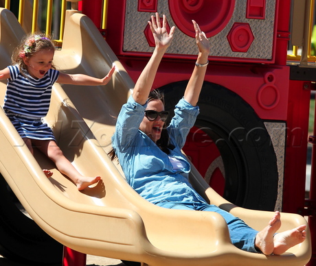 pregnant park slide post pregnancy baby weight 
